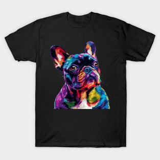 French Bulldog Colorfull Pop Art Design For Dog Onwer T-Shirt